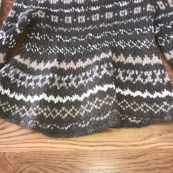 Free People Thru The Storm Pullover Fairisle Swing Sweater EUC - Picture 6 of 8